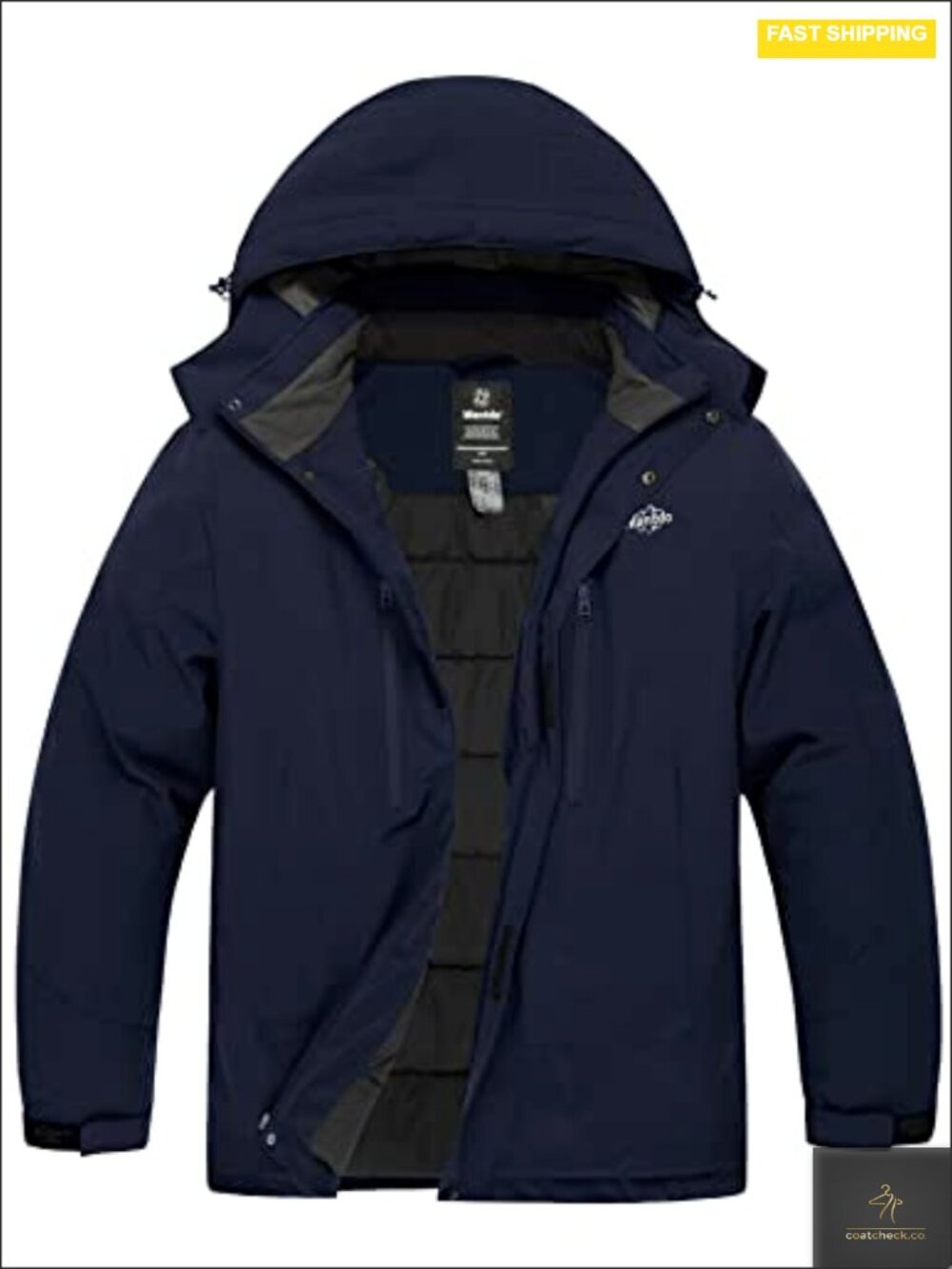 Men's Big and Tall Ski Jacket Waterproof Snowboard Winter Hooded Insulated